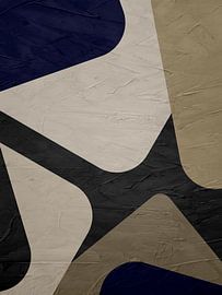 Abstract organic geometric art in earth tones by Online Arts