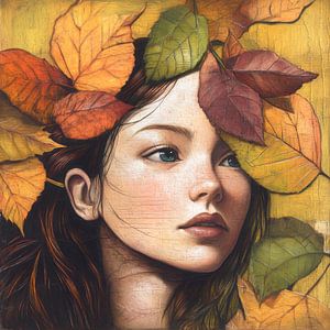 Entouré de feuilles