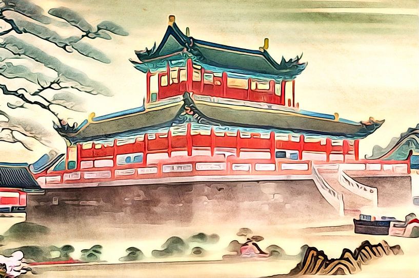 En voyage en Asie, motif 5 par zam art