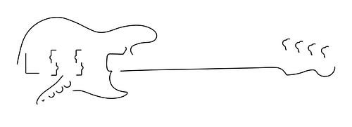 Silhouette d'une basse de jazz