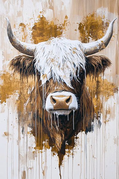 Highlander écossais avec détails de peinture par Imperial Art House