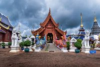 Entrée principale du temple Wat Ban Den, Chiang Mai Thaïlande