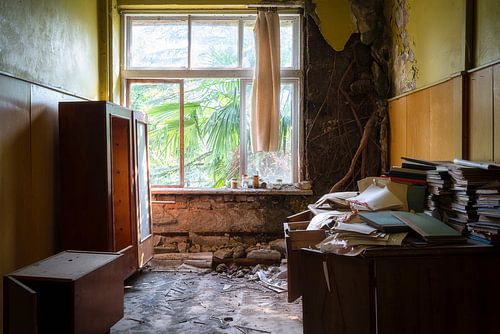 Salle de classe abandonnée.