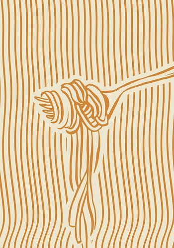 Spaghetti Per Favore Pasta Poster van MDRN HOME