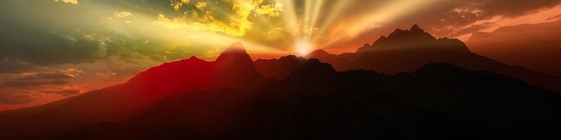 Coucher de soleil dans les montagnes par Max Steinwald