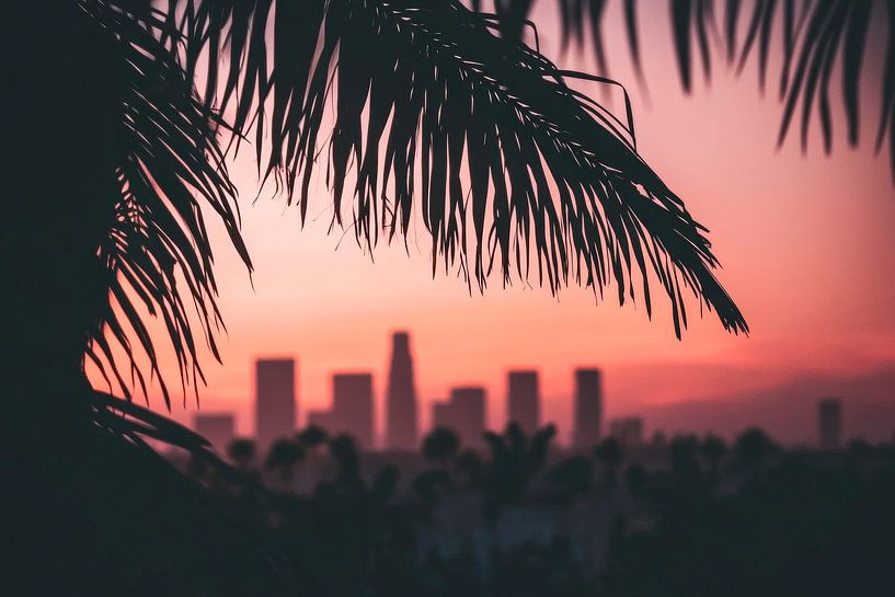 Sunset in Los Angeles by Poster Art Shop