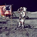 Eerste man op de maan, 1969 van Moondancer . thumbnail