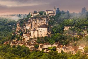 Ein Morgen in Rocamadour, Frankreich