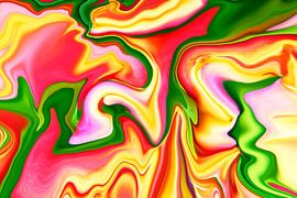 Bouquet of coloured tulips