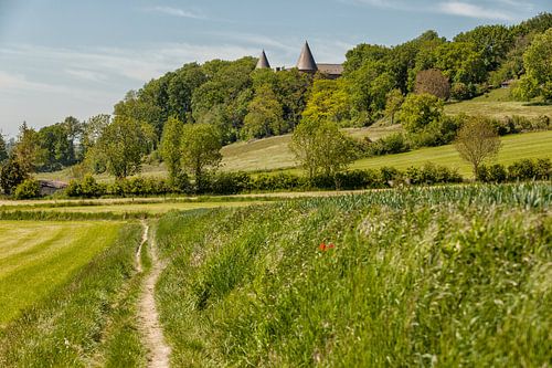 Abdij Sint-Benedictusberg in Mamelis tijdens het voorjaar