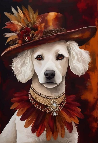 Poodle Dog in Victorian Dress by MIROKKU