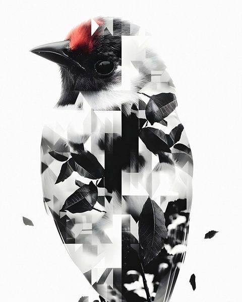 Checkered Bird by But First Framing