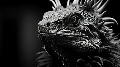 faune et flore en noir et blanc