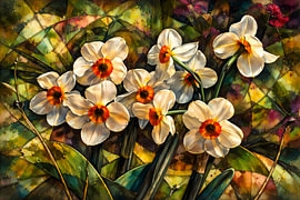 Narcisses (abstrait)