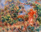 Renoir, Frau in Rot in einer Landschaft (1917) von Atelier Liesjes Miniaturansicht