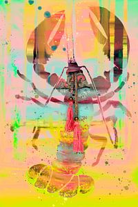 Peinture de homard. Pop art.