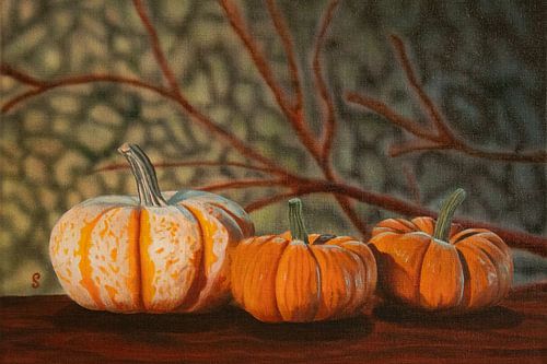 Still life pumpkins
