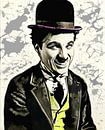 Motiv Charlie Chaplin Splash - Yellow van Felix von Altersheim thumbnail
