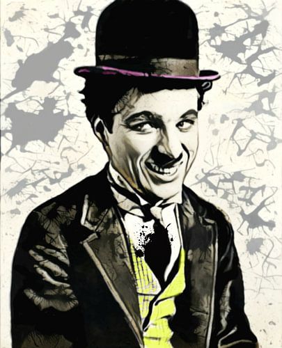 Motiv Charlie Chaplin Splash - Yellow