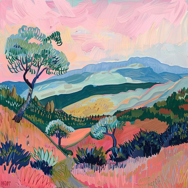 Op Henri Matisse geïnspireerd landschap van Niklas Maximilian