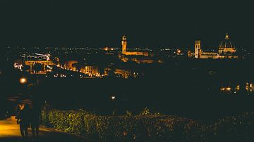 Skyline van Florence in de Nacht van Kwis Design
