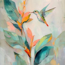 Kolibri bei bunten Blättern von But First Framing