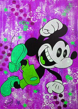 Mickey Mouse "Glücklich von Kathleen Artist Fine Art