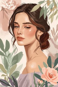 Timeless beauty in a floral frame