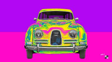Saab 95 estate Pop Art by aRi F. Huber