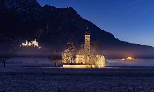 Sankt Coloman, Neuschwanstein, Hohenschwangau in einem Bild