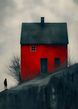 Het rode huis op de rots van Dimas Arochman