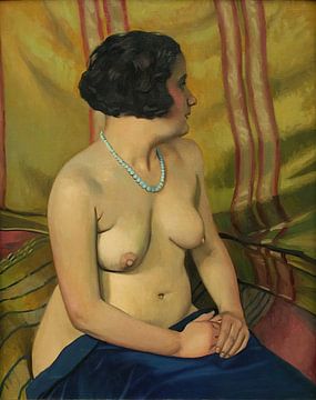 Félix Vallotton - Vrouw met een blauwe halsketting (1925) van Peter Balan