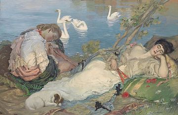 Endormi, Rupert Bunny, c. 1904 sur Atelier Liesjes