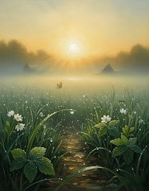 Silver Droplets at Sunrise by Regan Frederick