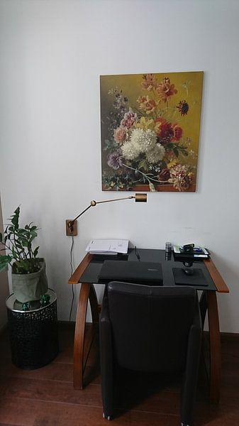 Customer photo: Still life with flowers in a vase, Georgius Jacobus Johannes van Os, on canvas