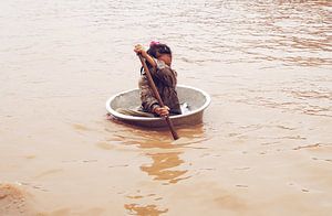 Floating village van Marianne Bal