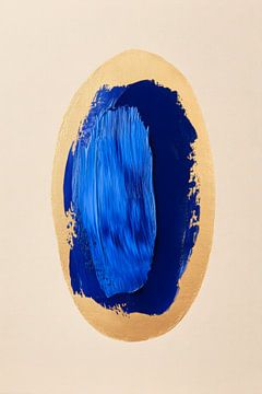 Peinture acrylique bleue dans un cadre doré sur Poster Art Shop