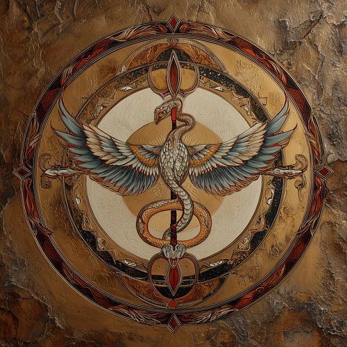 Caduceus slang en vleugels