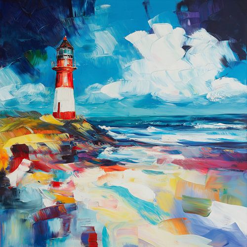 Vuurtoren op het strand