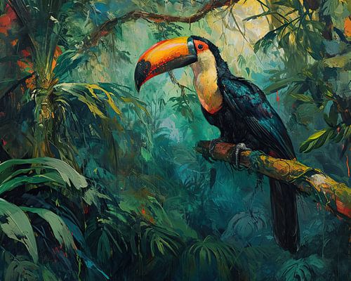 Peinture d'un toucan