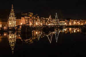 Maisons de canal sur Galgewater à Leiden