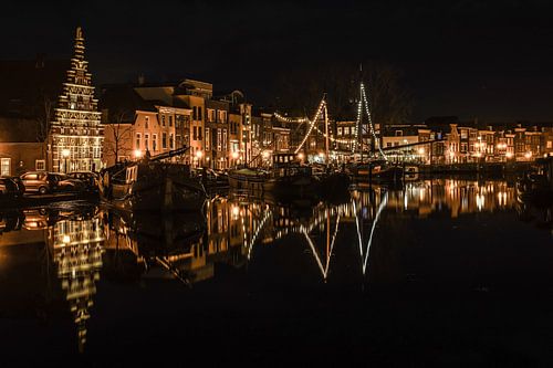 Grachtenpanden aan Galgewater in Leiden
