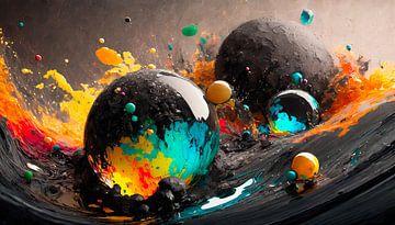 Ball with air bubbles and colours by Mustafa Kurnaz