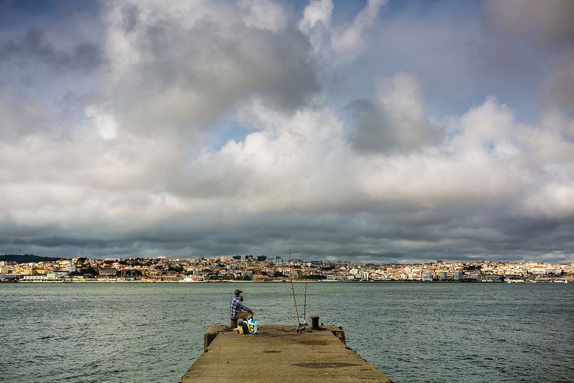 Fisherman | Skyline Lisbon Photography | Ocean Blue Landscape Photography by Part of the vision