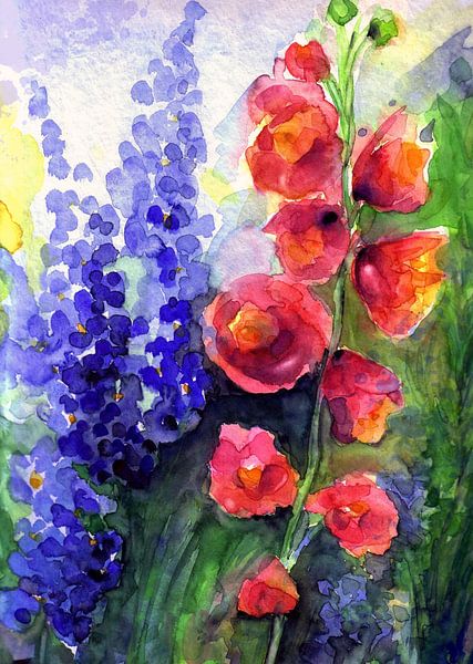 Farm garden in summer by christine b-b müller