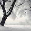 Bäume im Schnee von Anton de Zeeuw