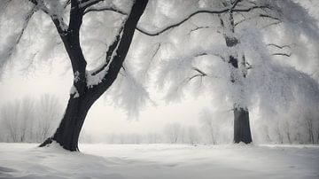 Bomen in de sneeuw van Anton de Zeeuw
