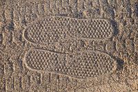 Sporen  in het zand is wat achter is gebleven