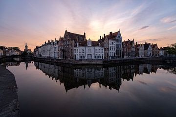 Coucher de soleil à Bruges, Belgique