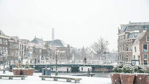 Leiden in de sneeuw